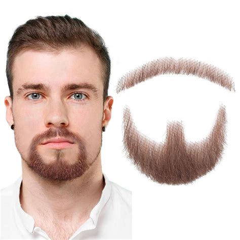 fake brown goatee|realistic beards for sale.